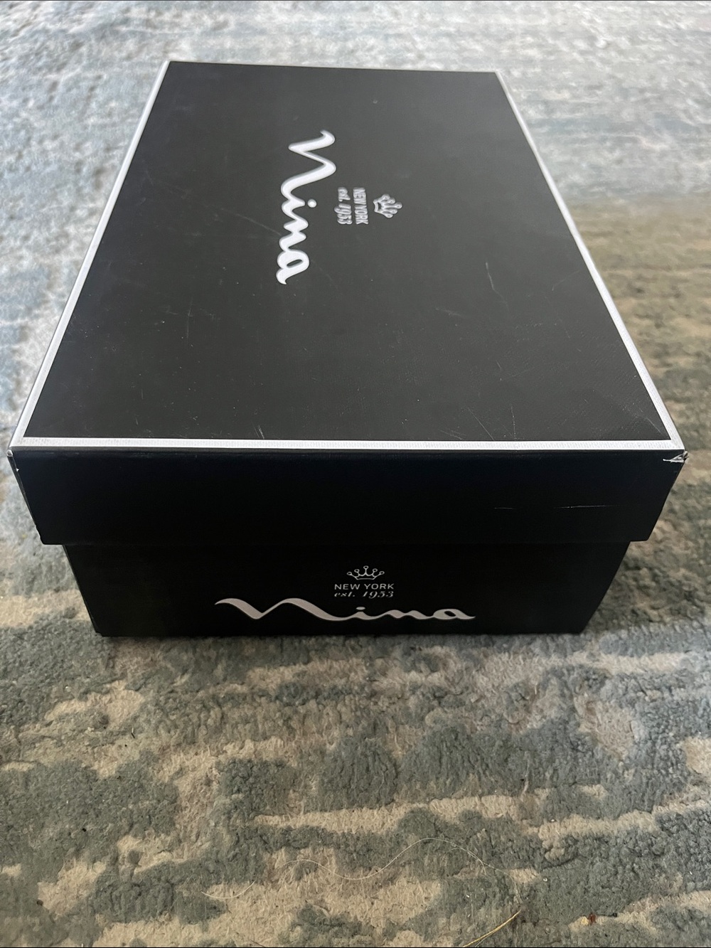 NWOT Nina Black Pointed-Toe Satin Pumps with Decorative Trim - Picture 4 of 4